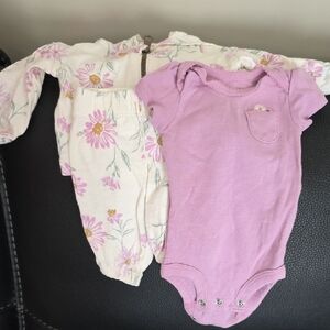 Floral and Lavender Kids One Piece Set